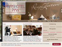 Tablet Screenshot of parkhotel-rosarium.de